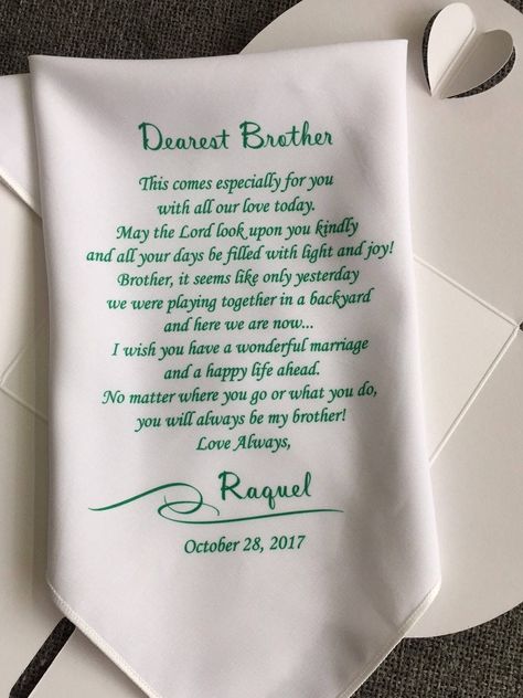 https://www.etsy.com/shop/EmbroiCollection1 Rakhi Letters For Brother, A Letter To My Brother On His Wedding, Brother Wedding Ideas, Letter To Brother From Sister On Rakhi, Wedding Speech From Sister To Brother, Gifts For Brother From Sister, Brother Poems, Boyfriend Christmas Diy, Best Gift For Brother