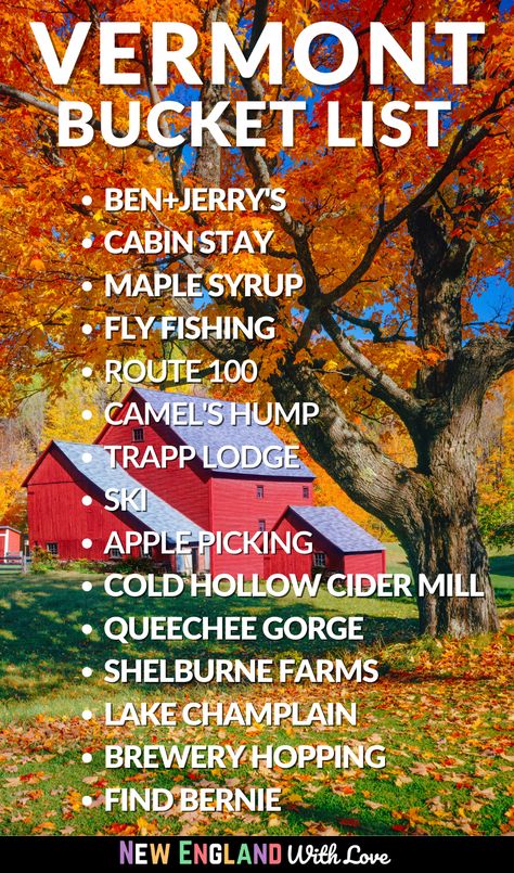 Things To Do In Vermont, Bucket List Items, Vermont Vacation, New England Road Trip, Road Trip Places, Fall Road Trip, East Coast Travel, East Coast Road Trip, Fall Vacations