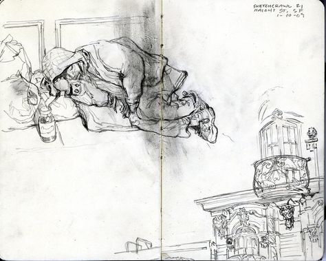 Homelessness Art, Haight Street, Gcse Art Sketchbook, Person Drawing, Double Exposure, Drawing People, My Favorites, Art Sketchbook, Ink Drawing