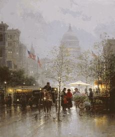 Focus On The Family, Elegant Horse, Lights Artist, Texas Artist, Painting Subjects, Capitol Building, Thomas Kinkade, Family Print, In God We Trust