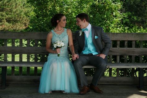 Formal Couple, Suit Couple, Grey Tux, Prom Couples, Prom 2016, Prom Dresses 2017, Turquoise Dress, Pinterest Closet, Dress Prom