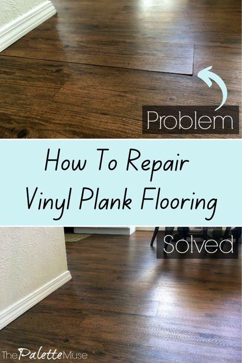 Is your vinyl plank flooring lifting up in a few of the corners? Here's how to fix it yourself, quickly and easily. DIY Vinyl plank flooring repair doesn't have to be intimidating. You just need a few of the right tools! Vynal Flooring, Vinyl Wood Flooring, Vinyl Repair, Lvp Flooring, Luxury Vinyl Plank Flooring, Diy Vinyl, Upcycled Home Decor, Diy Home Repair, Vinyl Plank Flooring