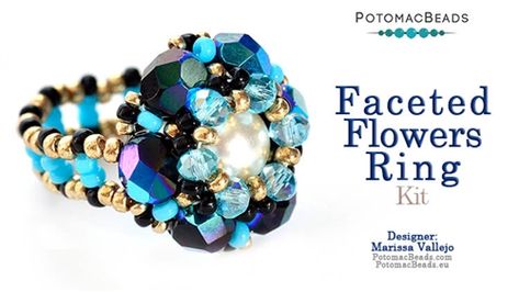 Kit Faceted Flowers Ring Diy Rings Tutorial, Jewelry Making Tutorial, Flowers Ring, Boho Jewelry Diy, Vintage Jewelry Diy, Diy Jewelry Making Tutorials, Diy Jewelry To Sell, Diy Bangle Bracelets, Diy Jewelry Rings