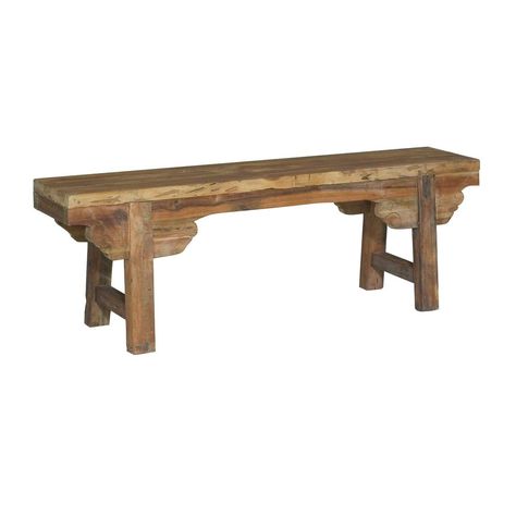 PRICES MAY VARY. Title: s Wood Bench Brown Bohemian Eclectic Modern Contemporary Solid Reclaimed Natural Finish. Product Type: Categories > Furniture > Dining Room Furniture > Table Benches Entryway Decor Small, How To Make Decorations, Dining Room Seating, Eclectic Modern, Bench Stool, Coastal Furniture, Antique Wood, Wooden Bench, Wood Bench