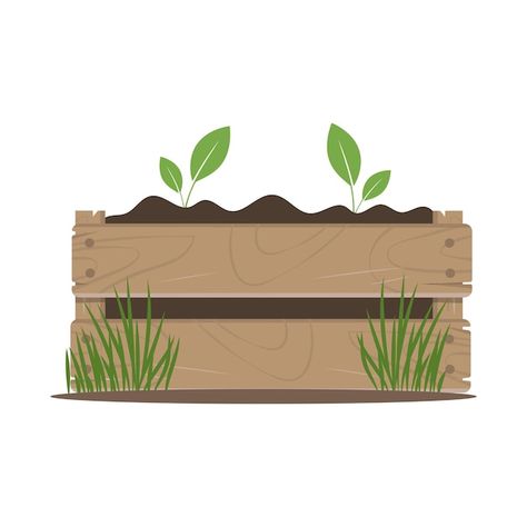 Wooden Box Drawing, Plants For Raised Beds, Outdoor Box, Buisness Cards, Nursery Garden, Fruit Cartoon, Plant Box, Kindergarten Math Activities, Raised Planter