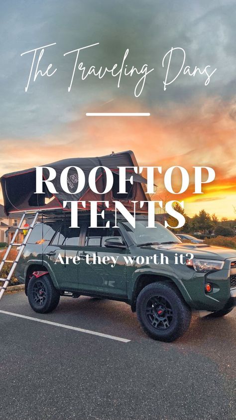 Rooftop tents are a large expense - read this guide to find out if one may be right for you! rooftop tents | camping | overlanding | iKamper Rooftop Tent Camping, Tent Fan, Tents Camping, Tent Camping Hacks, Rooftop Tent, Luxury Tents, Roof Top Tent, Camping Hacks, Pros And Cons