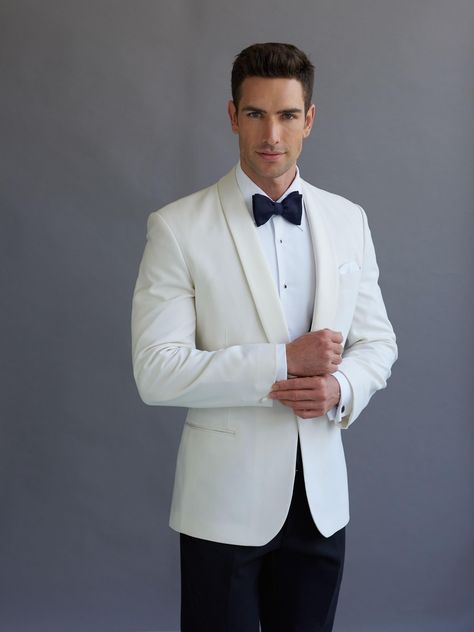 Ivory Dinner Jacket - weddings & formal occasions Dinner Jacket Wedding, Mens White Suit, Suit For Men Wedding, White Wedding Suit, Crystal Wedding Dress, Dinner Suit, Festive Wedding, Wedding Suits Groom, Cream Jacket