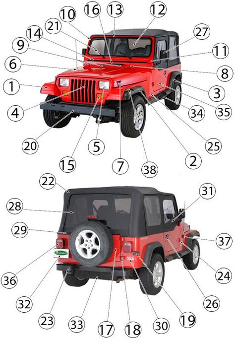 Jeep Wrangler YJ Exterior Body Parts ('87-'95) | Quadratec Best Jeep Wrangler, Jeep Wrangler Parts, Yj Wrangler, Jeep Mods, Jeep Yj, Jeep Wrangler Accessories, Wrangler Accessories, Jeep Jeep, Jeep Wrangler Yj