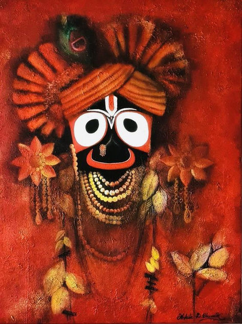 Jagannath Sketch Art, Lord Jagannath Paintings On Canvas, Jagannath Painting Art Acrylic, Jagannath Canvas Painting, Krishna Folk Art, Puri Jagannath Painting, Jagannath Painting Art, Jagannath Sketch, Lord Jagannath Paintings