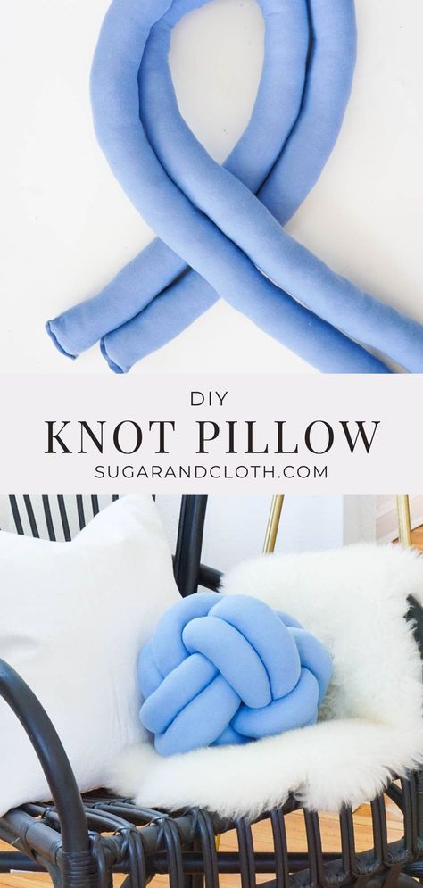 Excited to be sharing the instructions for one of this season’s best trends, knotted pillows! Here’s how to make your own DIY Knot Pillow #knotpillow #diyknotpillow #diythrowpillow #livingroom Knot Pillow Pattern, Knot Pillow Tutorial, Diy Knot Pillow, Throw Pillows Diy, Knot Pillow Diy, Diy Throw Pillows, Diy Furniture Building, Pillows Diy, Knot Pillow