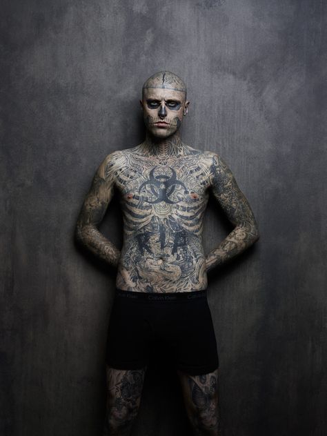 Joey L. - NYC-based Photographer and Director Rick Genest, Zombie Boy, Ink Magazine, Inked Magazine, Tattoo Aftercare, Geometric Animals, Forearm Tattoo, Get A Tattoo, Boy Art