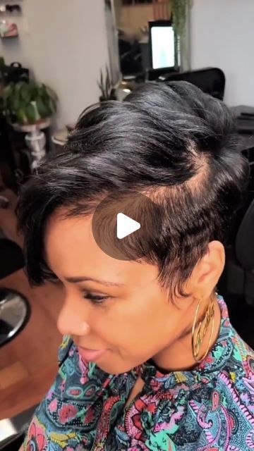 Short Hair Mohawk Black Women, Short Pixie Mohawk Black Women, Short Hair Styles Pixie Black Women, Pixie Cut Hairstyles For Black Women, Assymetrical Haircut Bob, Pixie Mohawk Black Women, Quick Weave Pixie Cut, Low Maintenance Pixie, Short Hair Pixie Cuts Black Women