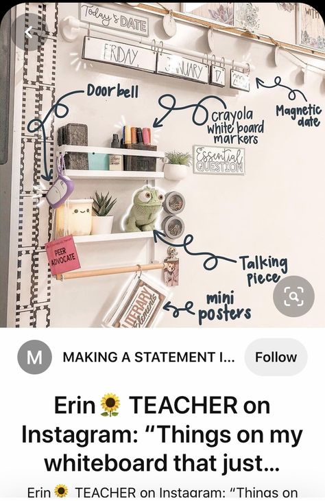 Student Shelf Ideas, Student Locker Ideas, Classroom Unique Ideas, Classroom Board Setup, Boho Classroom Organization, Board Set Up Classroom, Anthropologie Classroom, New Classroom Decor, Front Of Classroom Ideas