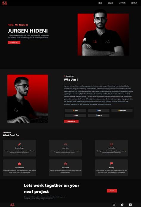 Portfolio Web Design Developer Profile Picture, Web Profile Design, Web Design Portfolio Website Layout, Best Portfolio Design, Uiux Portfolio, Profile Web Design, Web Developer Portfolio Website, Portfolio Website Design Inspiration, Website Design Minimalist