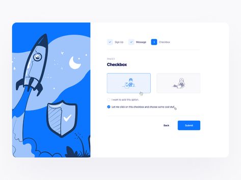 Multi Step Form 01 by Erşad Başbağ on Dribbble Form Design Web, Creative App Design, Admin Ui, Ui Illustration, Quiz Template, Admin Login, Website Sign Up, Web Forms, Ui Components