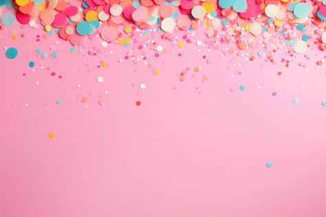 Confetti neon background backgrounds celebration copy space. AI generated Image by rawpixel. | free image by rawpixel.com / Busbus Birthday Confetti Background, Pink Confetti Background, Neon Background, Neon Heart, Confetti Background, Powerpoint Tips, Free Background Images, Slide Background, Neon Backgrounds