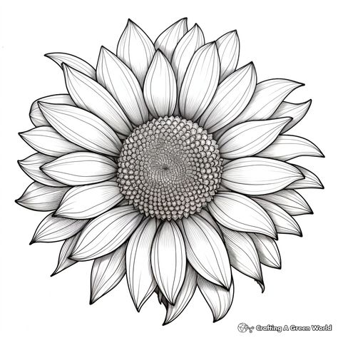 Pictures Of Sunflowers To Draw, Sunflower Drawing Sketch, Butterfly And Sunflower Drawing, Big Sunflower Painting, Sunflower Traceable, Sunflower Tattoo For Lost Loved One, Free Adult Coloring Printables Flowers, Sunflower Sketch Simple, Sunflower Bouquet Drawing