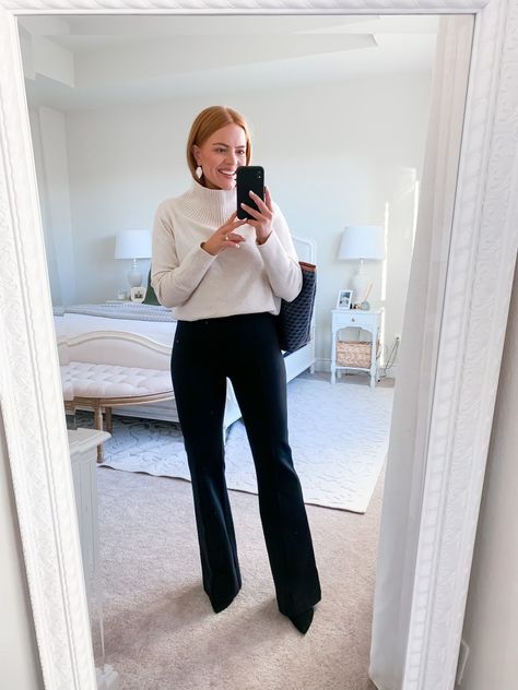 Oh What A Sight To See, Winter Office Outfits Women, Slacks Business Casual, Black Slacks Outfit, Winter Office Outfits, Networking Outfit, Slacks Outfit, Winter Work Wear, Black Pants Outfit