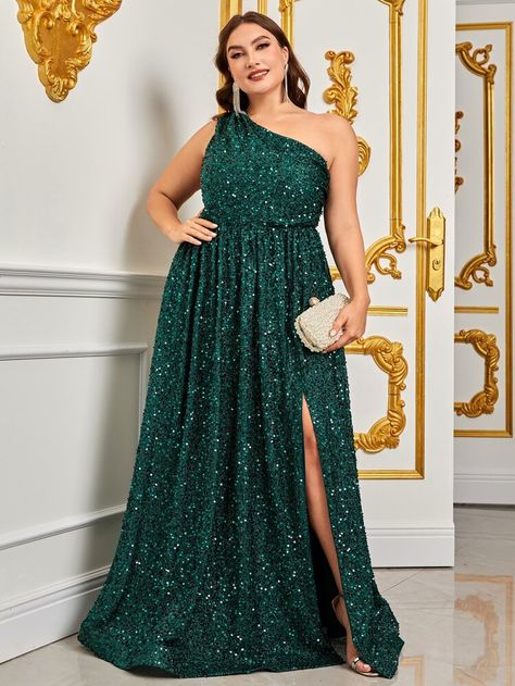 Dark Green Prom Dress Plus Size, Forest Green Prom Dress Plus Size, Graduation Dresses Plus Size, Plus Size Green Dress, Adult Dresses, Ruffle Dress Long, Blue Plus Size Dresses, Cocktail Dress Maternity, Plus Size Lace Dress