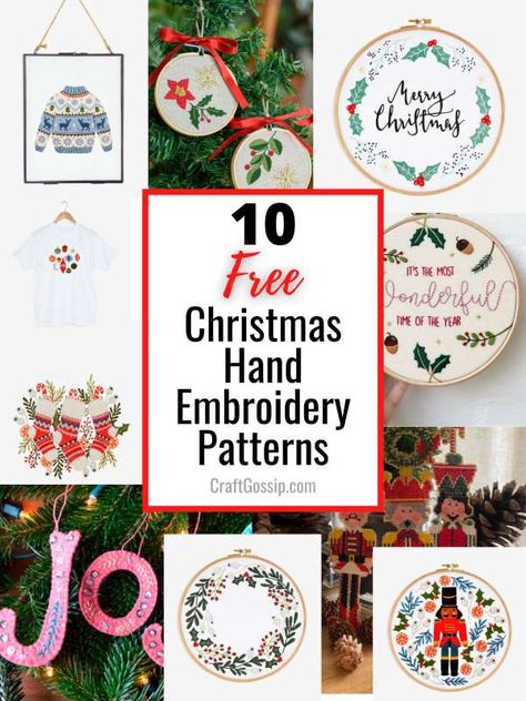 Even in the middle of the summer it is a good time to start thinking about the holidays.  Here are 10 free Christmas hand embroidery patterns.  Each one is unique and beautiful.  Download one or all of them.  You’ll have … Read More ... Hand Embroidery Designs For Christmas, Christmas Redwork Patterns Free, Christmas Ornaments Embroidery Designs, Free Christmas Hand Embroidery Patterns, Hand Embroidery Christmas Ornaments Free Pattern, Xmas Embroidery Patterns Free, Free Winter Embroidery Patterns, Free Christmas Embroidery Patterns Printables, Embroidery Patterns Free Printables Christmas Ornament