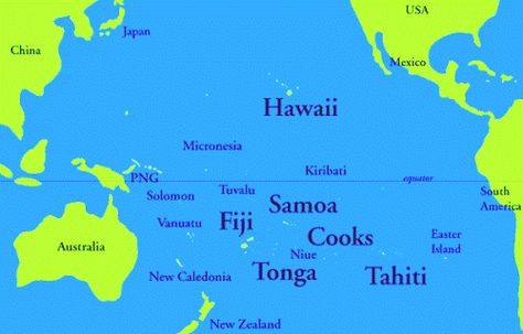 South Pacific Islands Map, Pacific Islands Map, Pacific Ocean Map, Anniversary Destinations, Fiji Travel, Polynesian Islands, South Pacific Islands, Pacific City, Fiji Islands