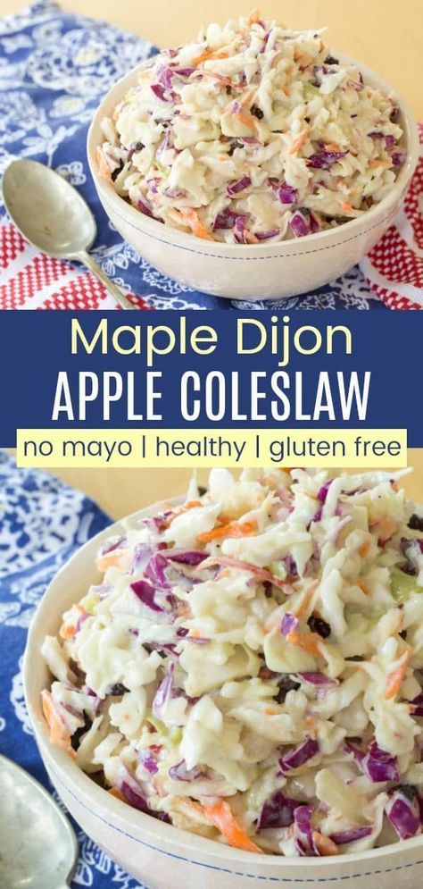 Cold Slaw, Healthy Coleslaw Recipes, Apple Coleslaw, Classic Picnic, Picnic Side Dishes, Healthy Coleslaw, Coleslaw Salad, Apple Slaw, Classic Salad