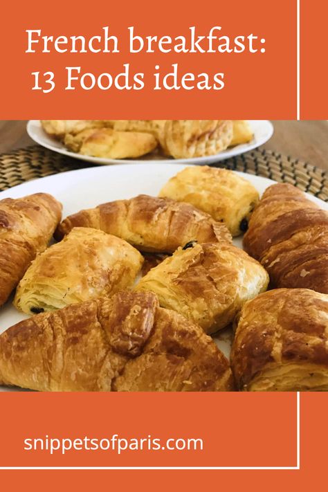 Find out what a typical French breakfast looks like, with ideas and dishes that you can prepare for that hearty meal in the morning. French Brunch Menu Ideas, Typical French Breakfast, French Breakfast Recipes, Easy French Recipes, Cafe Creme, French Breakfast, Breakfast Meals, Savory Crepes, French Recipes