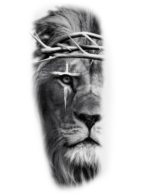 Lion With Crown Of Thorns, Crown Of Thorns Tattoo, Thorns Tattoo, Lion With Crown, Thorn Tattoo, Crown Tattoo, Crown Of Thorns, Family Tattoos, Arm Tattoos For Guys