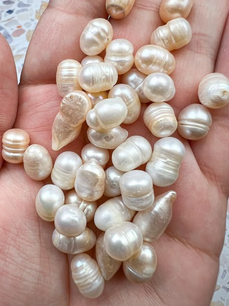 Free Canada-wide shipping on orders over $150.  Follow us on Instagram @crystalcodeapothecary for special deals! Fresh Water Pearls - can be used for jewelry making, home decor, blessing bags, artwork, and more! These pearls DO NOT have drill holes.  Note: You will receive TEN intuitively selected fresh water pearls, similar to those pictured. These are natural pearls and may therefore have natural imperfections. These are decorative items and do not replace medical or professional support. Came Making Jewelry Aesthetic, Aesthetic Pearls, Pearls Aesthetic, Pearl Aesthetic, Blessing Bags, Traditional Aesthetic, Pearl Gifts, Pearls Jewelry, Making Jewellery