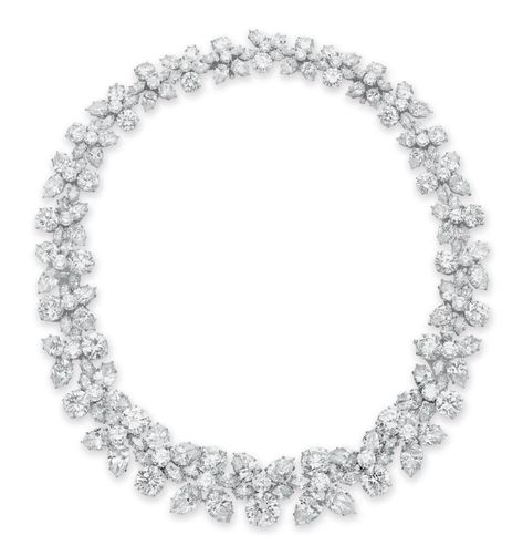 A DIAMOND ''HOLLY WREATH'' NECKLACE, BY HARRY WINSTON | Jewelry, necklace | Christie's Harry Winston Diamond Necklace, Harry Winston Jewelry, Harry Winston Diamond, Wreath Necklace, Hope Diamond, Tiffany Diamond, Holly Wreath, Imperial Topaz, Harry Winston