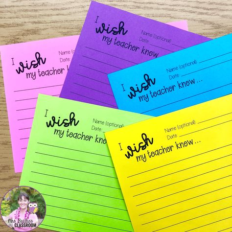 I Wish My Teacher Knew Activity, What I Wish My Teacher Knew About Me, Things I Wish My Teacher Knew, What I Wish My Teacher Knew, I Wish My Teacher Knew, Emotional Support Classroom, Learning Specialist, Counseling Room, Class Community