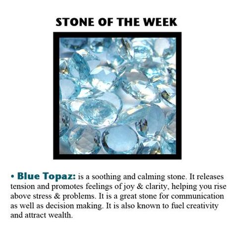 Stone: BLUE TOPAZ Blue Topaz Healing Properties, Blue Topaz Properties, Blue Topaz Benefits, Blue Topaz Crystal Meaning, London Blue Topaz Meaning, Topaz Stone Meaning, Blue Topaz Meaning, Topaz Meaning, Blue Topaz Crystal