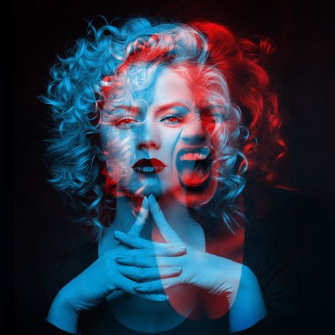 Portrait Photo Original, Double Exposure Portrait, Angry Girl, Double Exposure Photography, Creative Portrait Photography, Multiple Exposure, Exposure Photography, Foto Tips, Shooting Photo