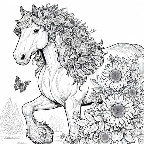 free coloring pages for kids - free printable - cartoon coloring pages - free download Coloring Horses Free Printable, Horse Coloring Pages Free Printable, Horse Lineart, Horses Coloring, Horse Coloring Books, Free Coloring Pages For Kids, Cartoon Coloring, Horse Dress, Coloring Pages Free Printable