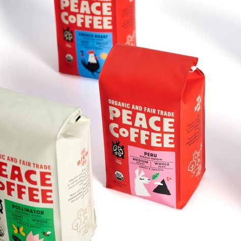 Packaging Box Design, Peace Coffee, Packaging Design Trends, Box Creative, Food Branding, Graphic Design Packaging, Tea Packaging, Food Packaging Design, Coffee Packaging