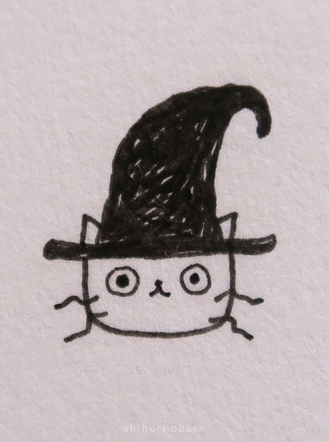 Hallowen Draws Easy, Scary Doodles Easy, Spooky Drawings Easy, Halloween Sketches Easy, Halloween Doodles Aesthetic, Halloween Simple Drawings, Bat Drawing Easy, Pumpkin Drawing Easy, Halloween Cat Drawing