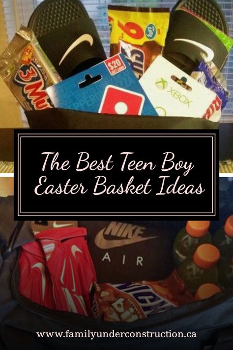 Beach Themed Easter Basket For Teens, Easter Baskets That Are Not Baskets, Teenager Easter Basket Ideas Boys, Easter Gifts For Teens Boys, Easter Baskets For College Kids, College Boy Easter Basket Ideas, Teens Easter Basket Ideas, Adult Kid Easter Basket Ideas, Cheap Easter Basket Ideas For Teens