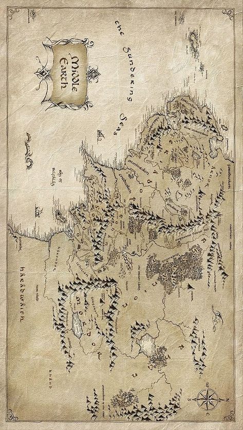 The Hobbit Map, Lord Of The Rings Map, Tolkien Map, Lord Of Rings, Photowall Ideas, Bag End, Lord Of The Rings Tattoo, Map Bag, Middle Earth Map