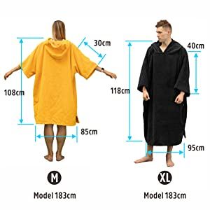 Winthome Changing Bath Robe, Surf Poncho Towel with hooded: Amazon.co.uk: Sports & Outdoors Robe With Hood Pattern, Towel Poncho Diy Free Pattern, Changing Robe Pattern, Diy Surf Poncho, Surf Towel Poncho, Surf Towel Poncho Diy, Towel Robe Diy, Surf Poncho Pattern, Bath Robe Pattern