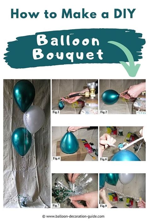 Learn how to make a balloon bouquet in a few simple steps. These floating, elegant centerpieces look great as table decorations for anniversaries, weddings or birthdays. Find more DIY decor ideas with step-by-step instructions at Balloon Decoration Guide. #partyideas #balloonguide Diy Balloon Bouquet Tutorials, Balloon Bouquet Tutorial, Diy Balloon Bouquet, Balloon Centerpieces Diy, 90th Birthday Decorations, Balloon Business, Balloon Bouquet Diy, How To Make Balloon, Bouquet Tutorial