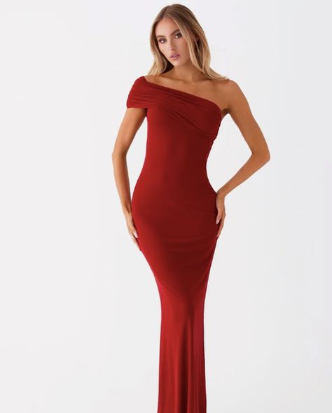 Red formal gown