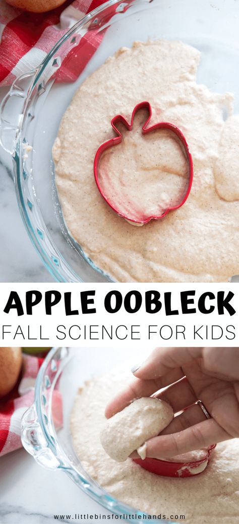 Oobleck Recipe, Fall Science Activities, Fall Science, Apple Lessons, Apple Preschool, Apple Unit, Fall Preschool Activities, Apple Activities, Education Science