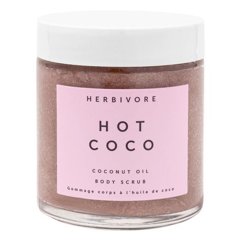 Rose Body Scrub, Coconut Oil Body Scrub, Coconut Oil Body, Rose Body, Herbivore Botanicals, Exfoliating Body Scrub, Hot Coco, Body Polish, Rose Scented Products