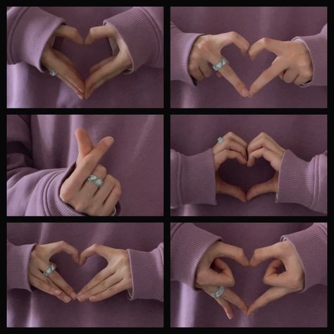 Different Hearts With Hands, Different Hand Hearts, Bff Hands Aesthetic Heart, Best Friend Heart Hands, Different Ways To Make Hearts With Your Hands, Kpop Finger Heart Aesthetic, Ways To Make A Heart With Your Hands, Heart Hands Pose Couple, Types Of Hearts With Hands