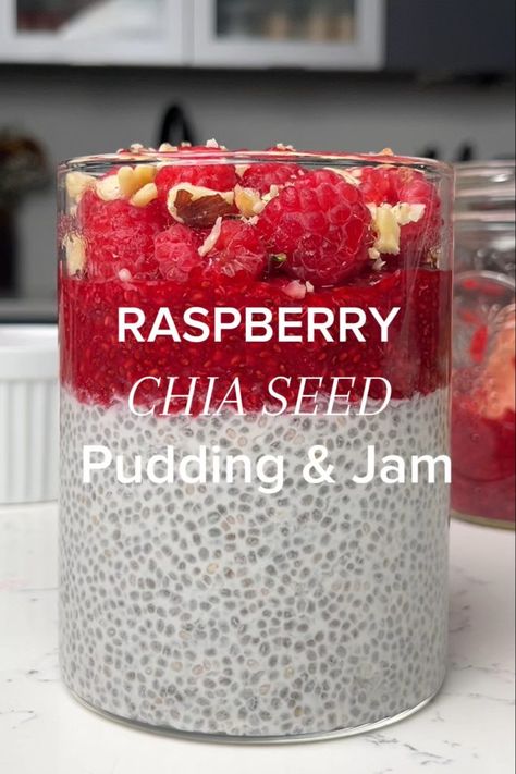 Raspberry Chia Seed Pudding, Chia Seed Coconut Milk, Chia Seed Jam, Chia Jam, No Cook, Chia Pudding Recipes, Raspberry Syrup, Quick Healthy Breakfast, Chia Seed Pudding