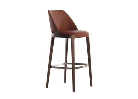 Potocco Velis Barstool for Cosh Living | est living Design Directory Luxury Bar, Designer Bar Stools, Leather Stool, Dining Stools, High Stool, Stools With Backs, Stool Design, Bar Chair, Modern Bar