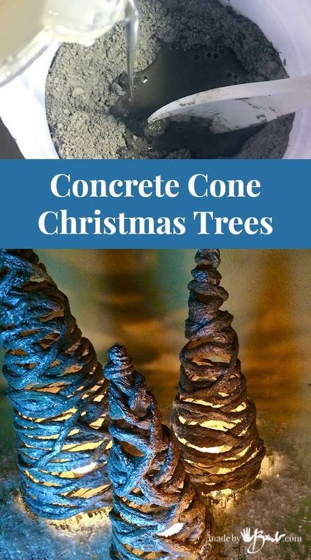 Christmas Cement Crafts, Cement Diy Craft Home Decor, Cement Tree, Cement Creations, Concrete Casting, Diy Concrete Planters, Pallet Christmas Tree, Cement Diy, Concrete Diy Projects