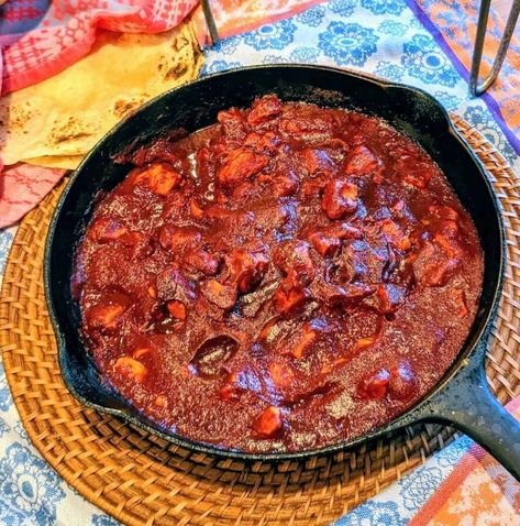 Chili Rojo Pork, Red Chili Pork Recipes, Pork Red Chili Recipes, Pork In Red Sauce Mexican, Pork Chilli Recipes, Red Pork Chili, Mexican Pork Chili, Red Chili Pork, Mexican Red Chili