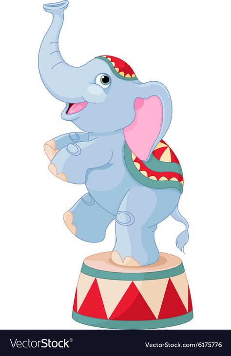 Circus Pictures, Cute Elephant Cartoon, Elephant Clip Art, Circus Decorations, Baby Animal Art, Vector Graphics Illustrations, Rajasthani Art, Create This Book, Carnival Themed Party