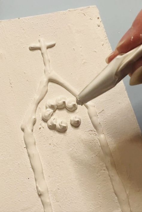 Canvas Diy Ideas Painting, How To Paint With Textured Paint, Diy Wood Angels Ideas, Diy Cross Christmas Ornaments, Painting Cross Ideas, Painting Crosses On Canvas, Texas Painting Ideas On Canvas, Painted Trees Acrylic, How To Use Gesso On Canvas